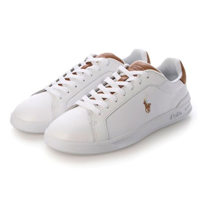 ポロ ラルフローレン スニーカー メンズ ポロ ラルフ ローレン POLO RALPH LAUREN ヘリテージ Court II レザー スニーカー （WHITE/TAN）