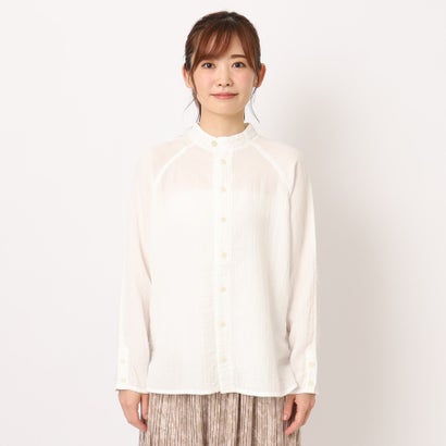 ローラ アシュレイ LAURA ASHLEY ダブルガーゼハイネックシャツ （ホワイト(001)）