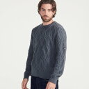 エーグル AIGLE クルーネックケーブルセーター (グレー)