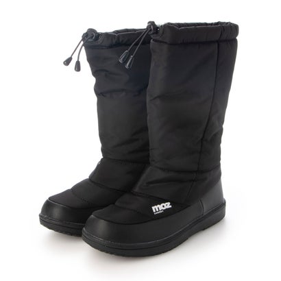 モズ moz 4cm防水・防滑チェックボアあったかブーツ （ブラック）