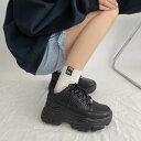 シューズインクローゼット Shoes in Closet -シュークロ- 軽量厚底 ボリューム デザインソール スニーカー 1929 (ブラック)
