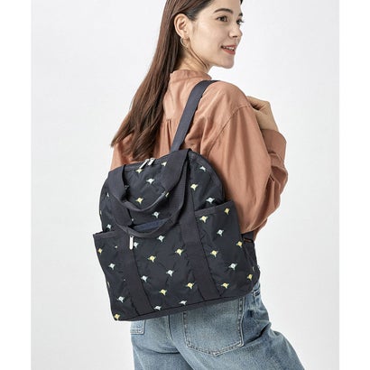 レスポートサック LeSportsac DOUBLE TROUBLE BACKPACK （ピオニーエンブロイダリー）