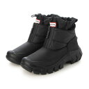 ハンター HUNTER レディース イントレピッド ジップ アンクル スノーブーツ (ブラック)