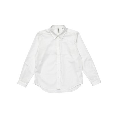 ピッタリ Pitta Re:) 【Pitta Re:)】 ストレートベーシックカジュアルシャツ レギュラー衿 長袖 形態安定 （ホワイト）