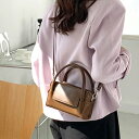 アミュレット Amulet 2wayミニショルダーバッグ レディース 10代 20代 30代 韓国 カジュアル バック 通勤 通学 コンパクト スクエア シンプル 可愛い (ブラウン)(4)