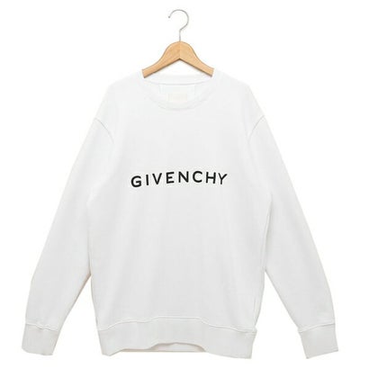 ジバンシィ GIVENCHY スウェット スリムスウェットシャツ モルトン ロゴ アーキタイプ ホワイト メンズ GIVENCHY BMJ0HA3YAC 100 （WHITE）