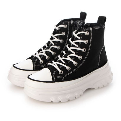 イタリコ ITALICO 大人可愛い旬のインヒール美脚・厚底ボリューミ カジュアルスニーカー （ブラック）