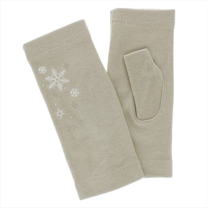 ローラ アシュレイ LAURA ASHLEY 婦人 ジャージ手袋 指なし (S/ベージュ)