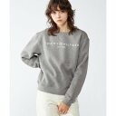 トミー ヒルフィガー TOMMY HILFIGER モダンベーシッククロップドロゴクルーネックスウェットシャツ （グレー）