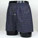 ニューヨーカー ホーム NEWYORKER HOME LL) 前開布帛トランクス【返品不可商品】 (ブルー)