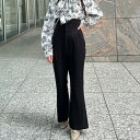 ジュノア JUNOAH コルセットデザインハイウエストフレアパンツ (...(4)