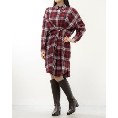 トミー ヒルフィガー TOMMY HILFIGER タータンルーズシャツワンピース (マルチ)