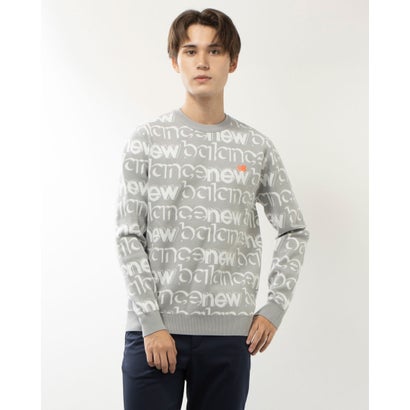 ニューバランス New Balance メンズ ゴルフ 長袖セーター CREW NECK KNIT PULLOVER 0123270006 （グレー）