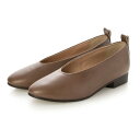 サヤ SAYA フラット本革スリッポンシューズ (ブラウン)