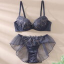 パリーゼ Palissee 【EFカップ】プリューム3/4カップブラ&ショーツ 【返品不可】【返品不可商品】 (ネイビー)