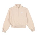 ナイキ NIKE ジュニア スウェットトレーナー ナイキ YTH ガールズ NSW クラブ フリース LBR HZ L/S トップ FD2930126 (SANDDRIFT/(WHITE))