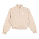 ナイキ NIKE ジュニア スウェットトレーナー ナイキ YTH ガールズ NSW クラブ フリース LBR HZ L/S トップ FD2930126 （SANDDRIFT/(WHITE)）