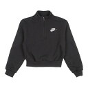 ナイキ NIKE ジュニア スウェットトレーナー ナイキ YTH ガールズ NSW クラブ フリース LBR HZ L/S トップ FD2930010 (BLACK/(WHITE))