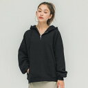 コカ coca ハーフジップフーディースウェット （Black）