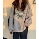 ガーリードール Girly Doll トレーナー【韓国ファッション】 (ライトグレー)