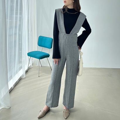 ジーラ GeeRA 2WAYハイウエストオールインワン (グレー)