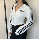 ノンヘッジ non-hedge ★WEB限定★ラインZIPスタンドプレート付きショートトップス (オフホワイト)