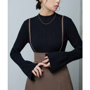 ルイルエブティック RUIRUE BOUTIQUE 選べるデザイン静電気防止フレアスリーブリブニット(Aタイプ/無地) (無地/ブラック)