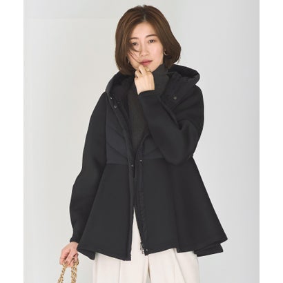 ルイルエブティック RUIRUE BOUTIQUE ダンボールニット ライトダウンジャケット ｜ レディース アウター 羽織 体型カバー 保温 暖かい 軽量 ショートコート キルティング フード ライトアウターのサムネイル