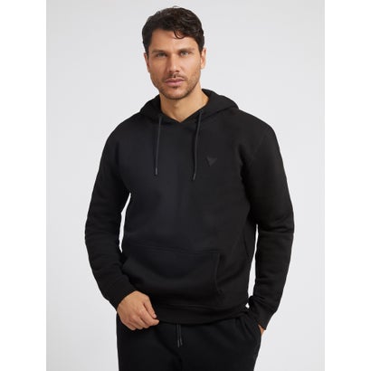 ゲス GUESS Aldwin Mini Triangle LogoHooded Sweatshirt (JBLK) パーカー