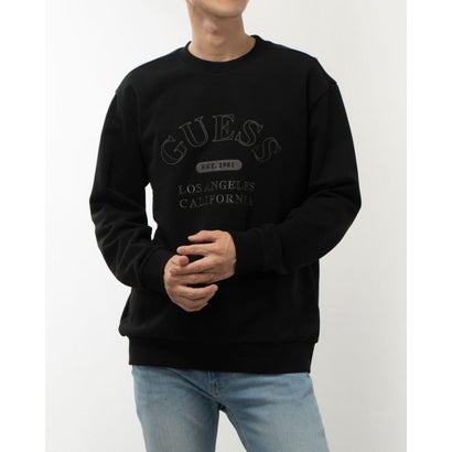 ゲス GUESS Lettering Embroidery Sweatshirt (BLK) トップス スウェット