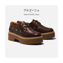 ティンバーランド Timberland レディース シューズ 厚底 Premium Plateforme 3 Eyes Boat Shoe A2QDM (レッド...