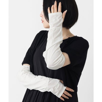 エモニーク emonique アイスシルク ロング丈アームカバー UPF30+ （ホワイト）