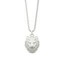 ゲス GUESS LION KING 34''Box Chain & 32Mm Lion Necklace (ST) アクセサリー ネックレス(4)