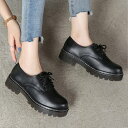 シューズインクローゼット Shoes in Closet -シュークロ- 厚底 レースアップ マニッシュシューズ 1861 (ブラック/ホワイト)