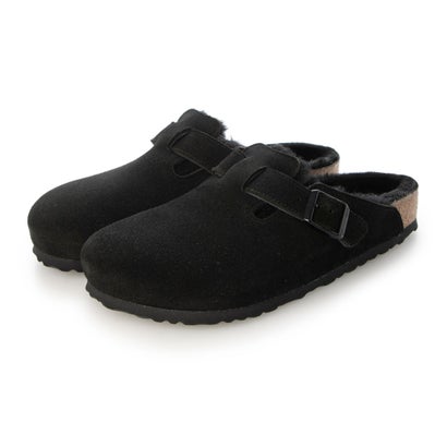 ビルケンシュトック BIRKENSTOCK Boston Shearling ボストン シアリング サンダル コンフォート コルク Regular width レギュラー幅 259881 （ブラック×ブラック）