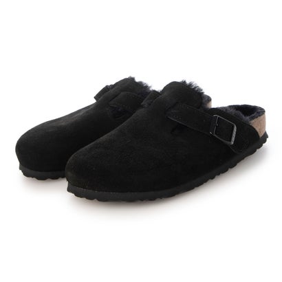 ビルケンシュトック BIRKENSTOCK Boston Shearling ボストン シアリング サンダル コンフォート コルク Narrow width ナロー幅 259883 （ブラック×ブラック）