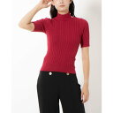リナシメント RINASCIMENTO ケーブル金ボタンハイネックニットTOPS (Magenta)