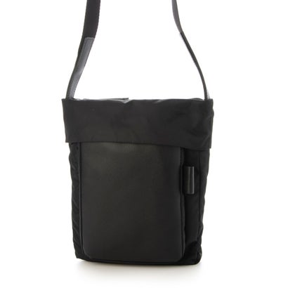 イザック Y'SACCS リサイクルナイロン×カウレザー ラップポシェット （ブラック）