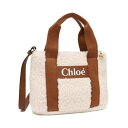 クロエ Chloe ハンドバッグ ショルダーバッグ キッズ ロゴ オフホワイト ブラウン キッズ CHLOE C10323 148 IVORY 大人も可 (IV...