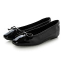 ナチュラルフレックス NATURAL FLEX Ribbon Flat Shoes (PATENT BLACK)