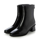 ナチュラルフレックス NATURAL FLEX Square Glow Ankle Boots (BLACK)