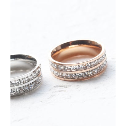 フロージュ florge 金属アレルギー対応 ジルコニアラインステンレスペアリング （ピンクゴールド）