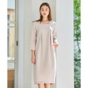 ドレスプラス DRESS+ ワンピース フォーマルワンピース 結婚式 オケージョン (ベージュ)
