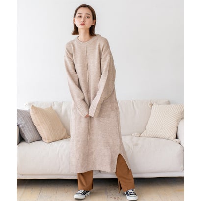 ヴィータフェリーチェ VitaFelice ニット ロング ワンピース (GREIGE)