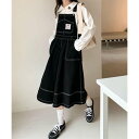 テディショップ Teddyshop レディース キャンバスAラインフレアジャンスカサロペット (ブラック)
