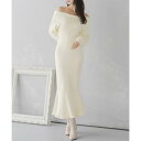 ジュリアブティック JULIA BOUTIQUE オフショルダーマーメイドニットワンピース/23521 (Ivory)