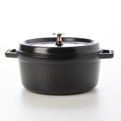 ストウブ STAUB ROUND COCOTTE ラウンド ピコ ココット 24cm【返品不可商品】 NOIR 