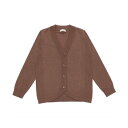 トーキョーシャツ TOKYO SHIRTS 裾丸Vネックニットカーディガン レディース (ブラウン)