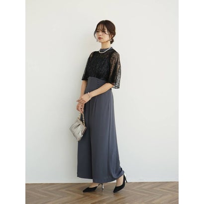 リルフェテ Rire Fete レースドッキングオールインワン(Navy)(Charcoal) (チャコールグレー) リルフェテ Rire Fete レースドッキングオールインワン(Navy)(Charcoal) (チャコールグレー)
