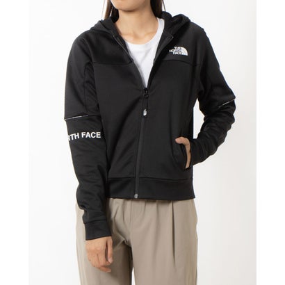 ザ ノース フェイス THE NORTH FACE ザ ノースフェイス パーカー スウェット NF0A55HE フード ミディアム丈 フルジップ 裏起毛 ロゴ プルオーバー レディース THE NORTH FACE W FA FZ （ブラック）